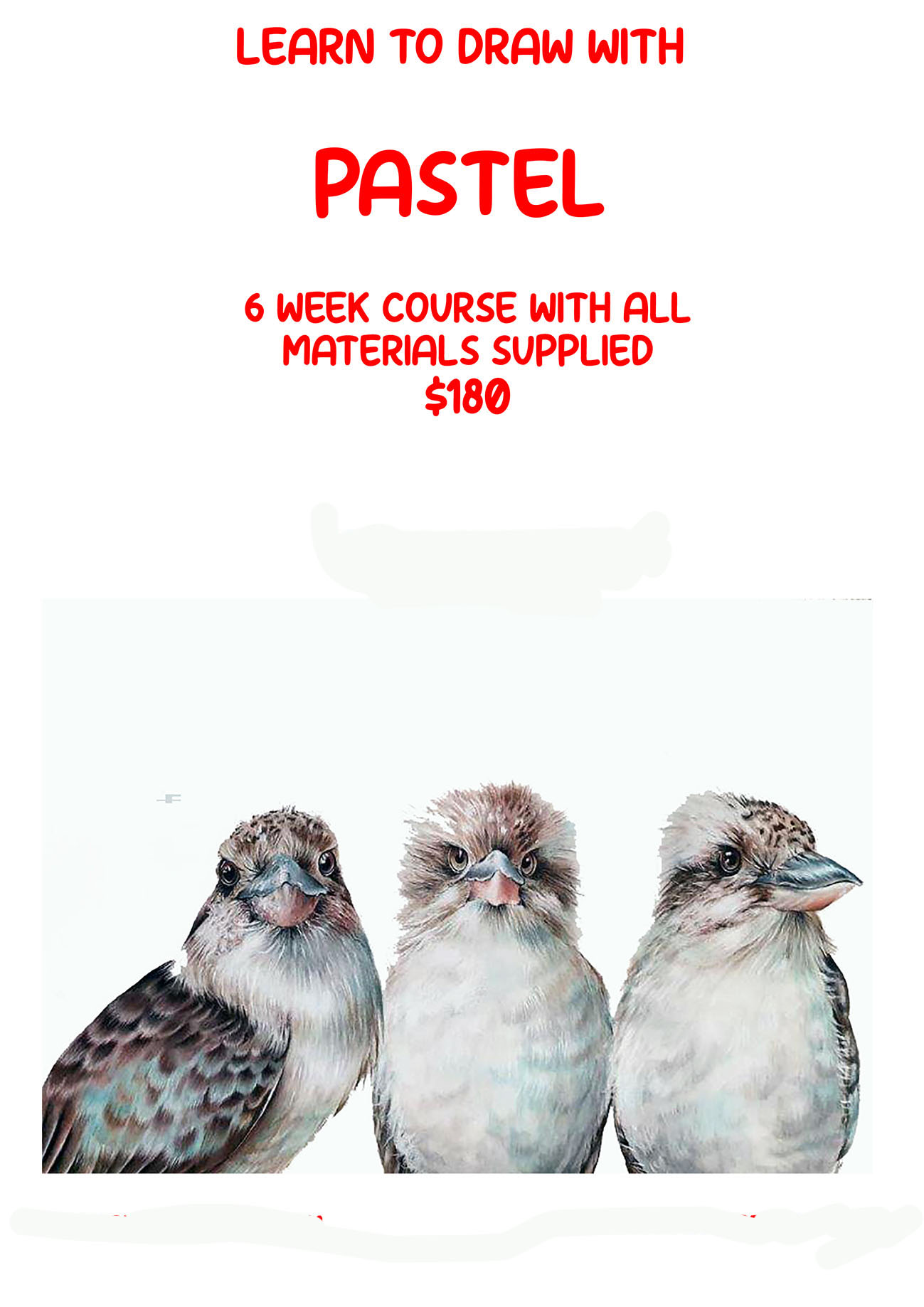 Flyer learn to Draw pastela