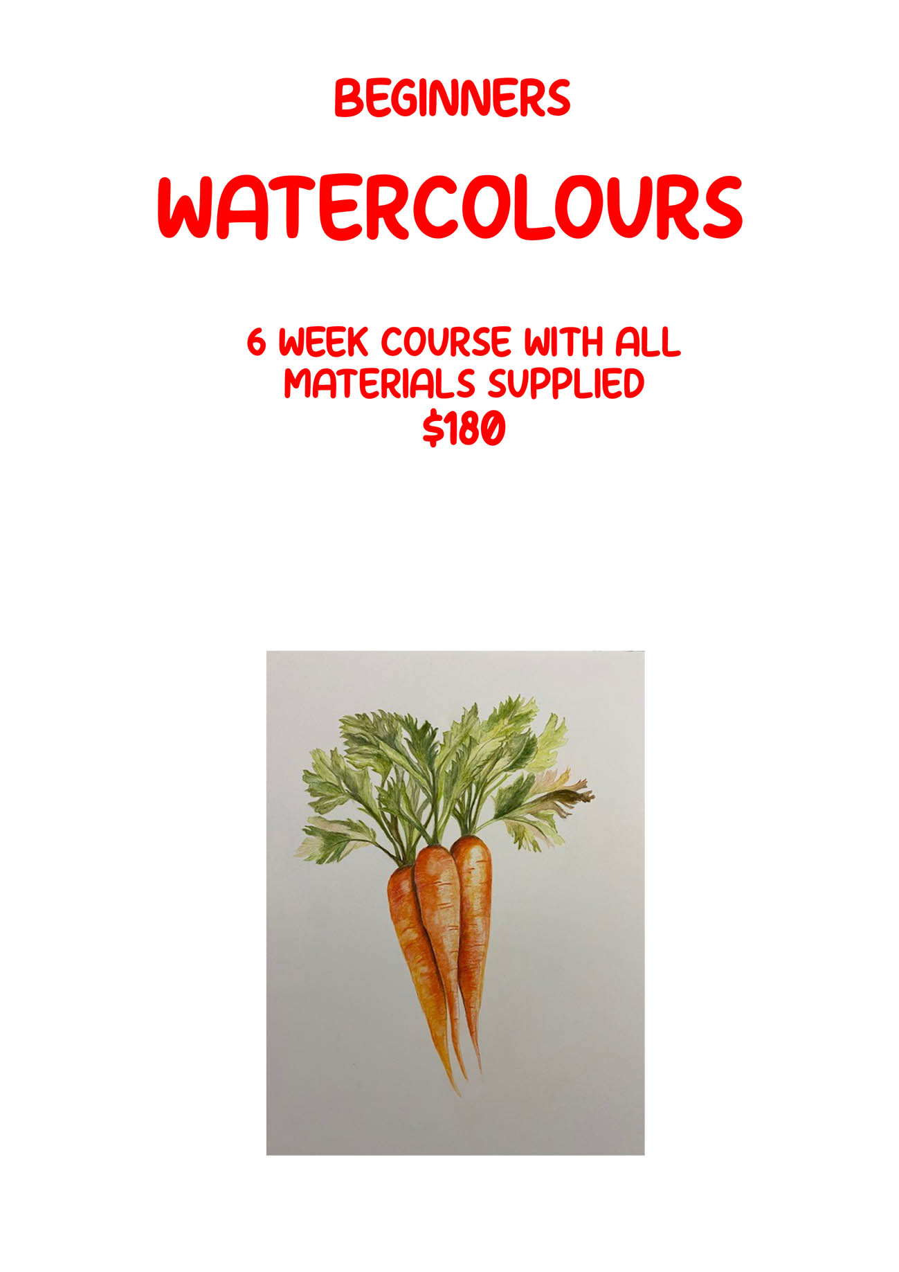 beginners watercolour carrotsA