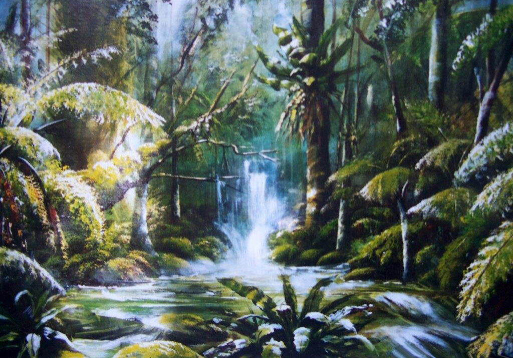 Cooling Waters, acrylic 100 x 80cm