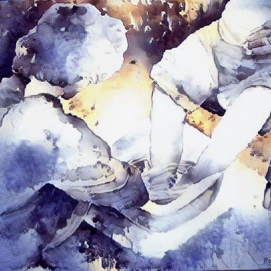 Painting washing feet
